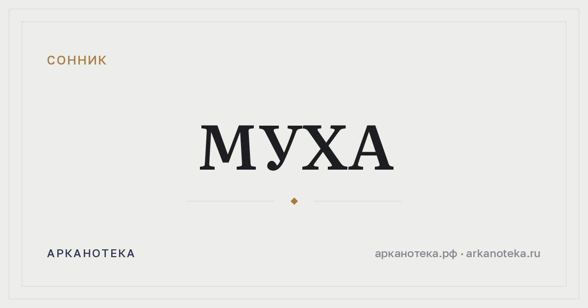 муха — Сонник, Арканотека