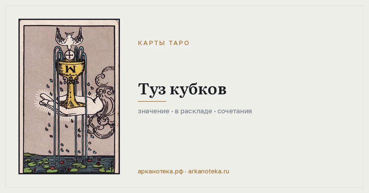 Туз Кубков — Карты таро, Арканотека