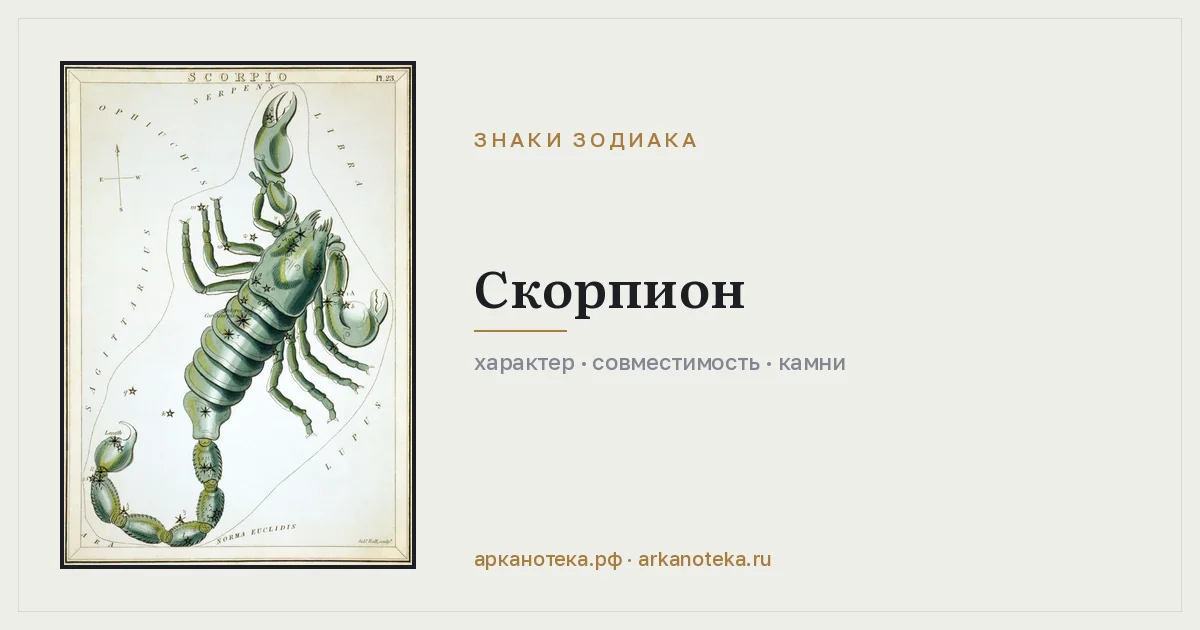 Скорпион и Водолей — Совместимость знаков, Арканотека